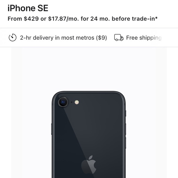 Apple | Cell Phones & Accessories | Iphone Se 3rd Gen Black 64gb